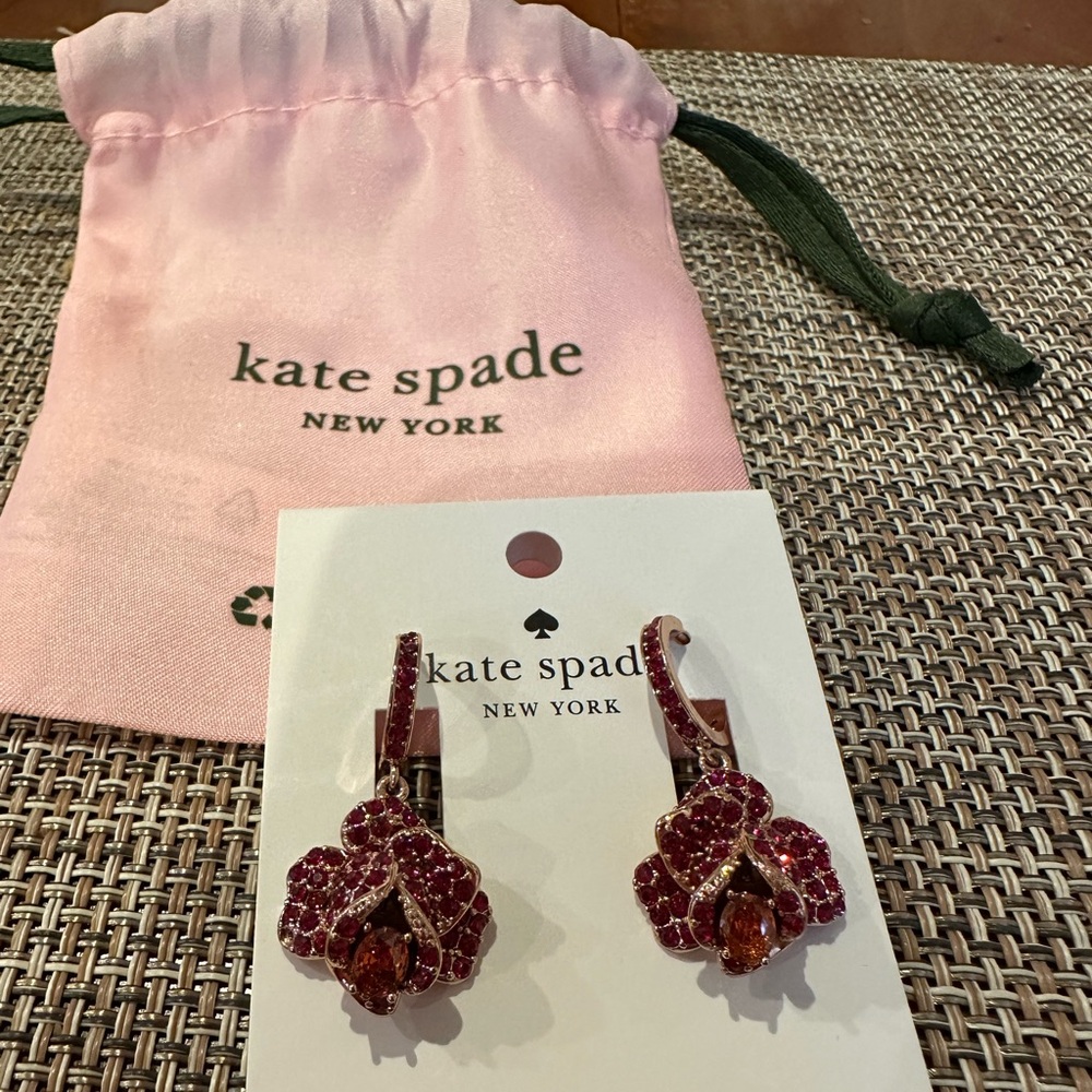 Kate Spade Scarlett Blooms Rose Earrings